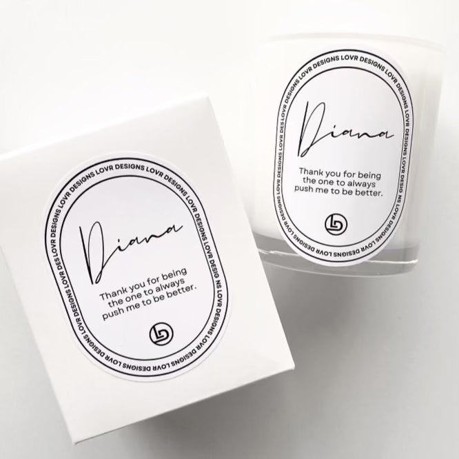 Write Your Own Message Candle With Name And Message. Melbourne Candles.