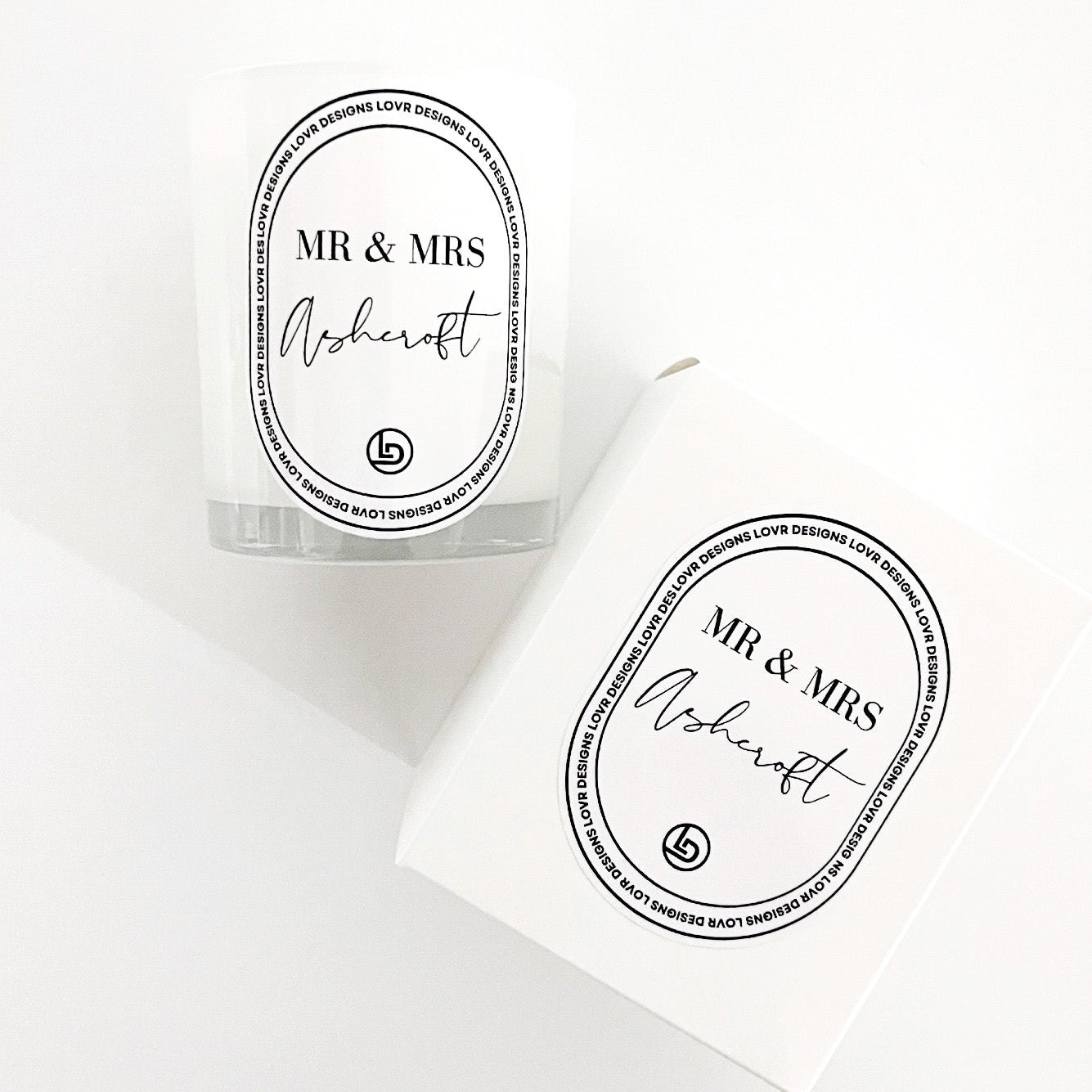 Personalised Mr & Mrs Candle