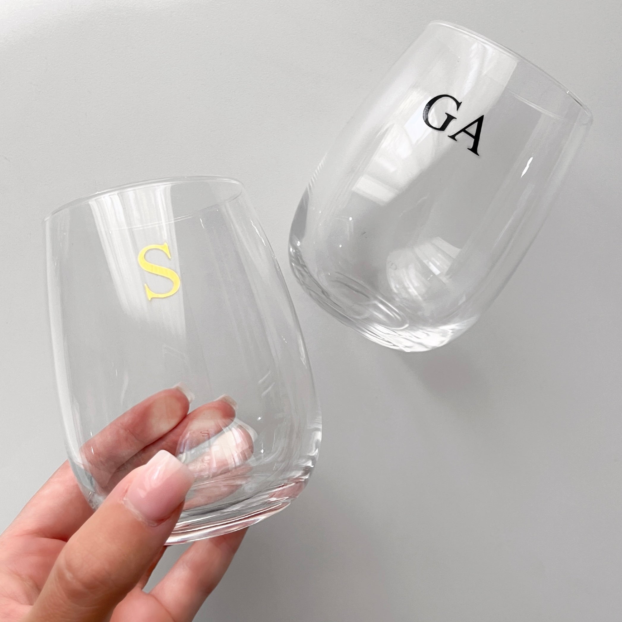 Personalised Tumbler Glass (Initials)