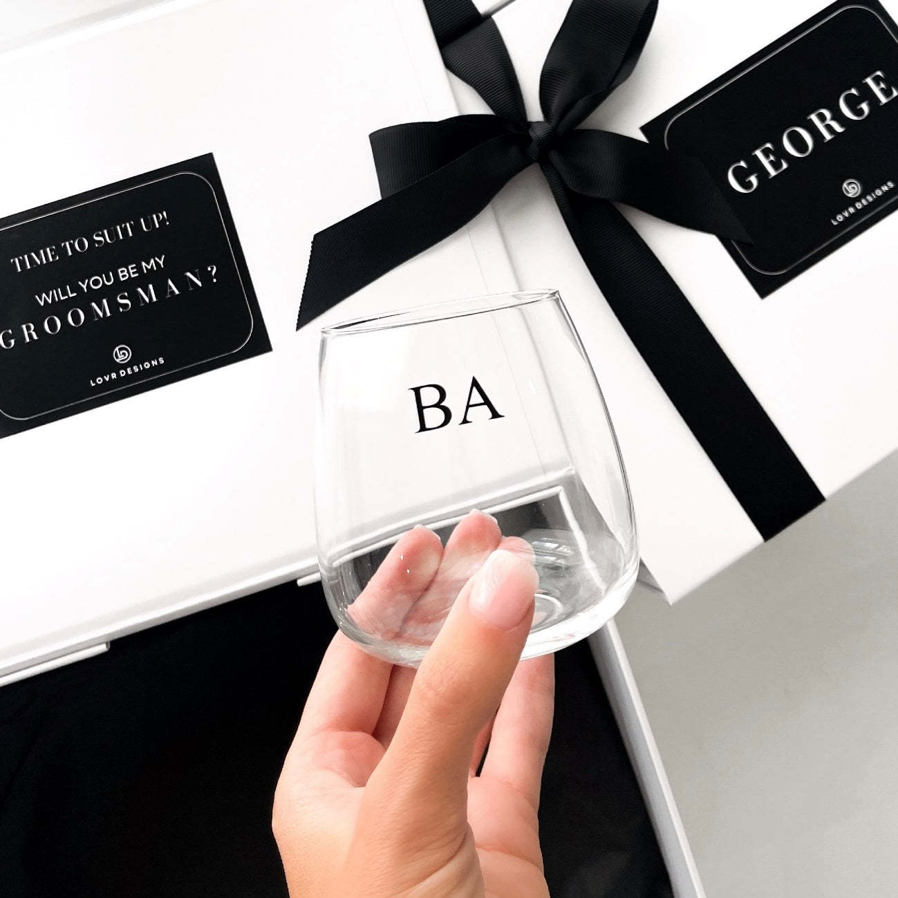 Personalised Scotch Glass (Initials)