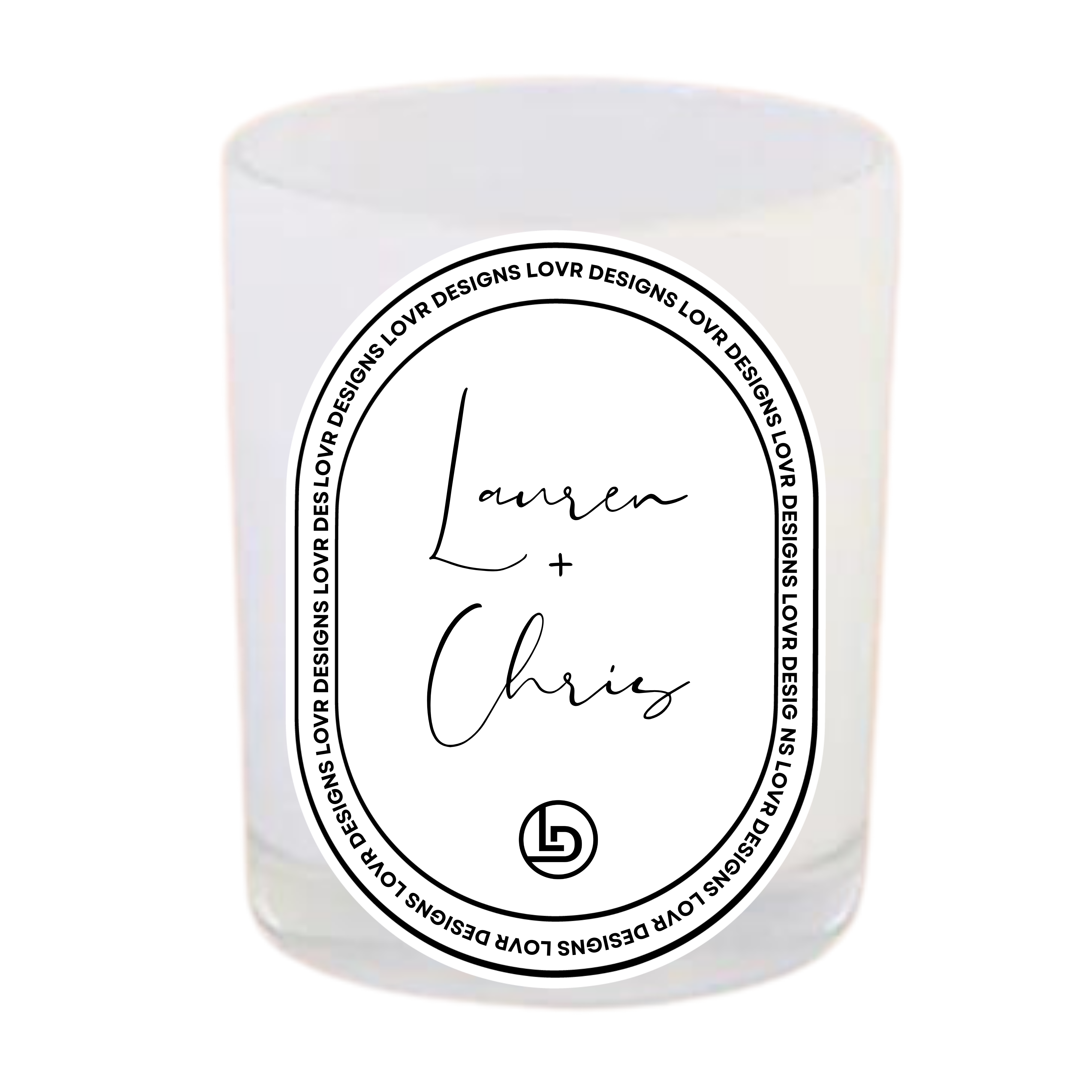 Personalised Couples Names Candle