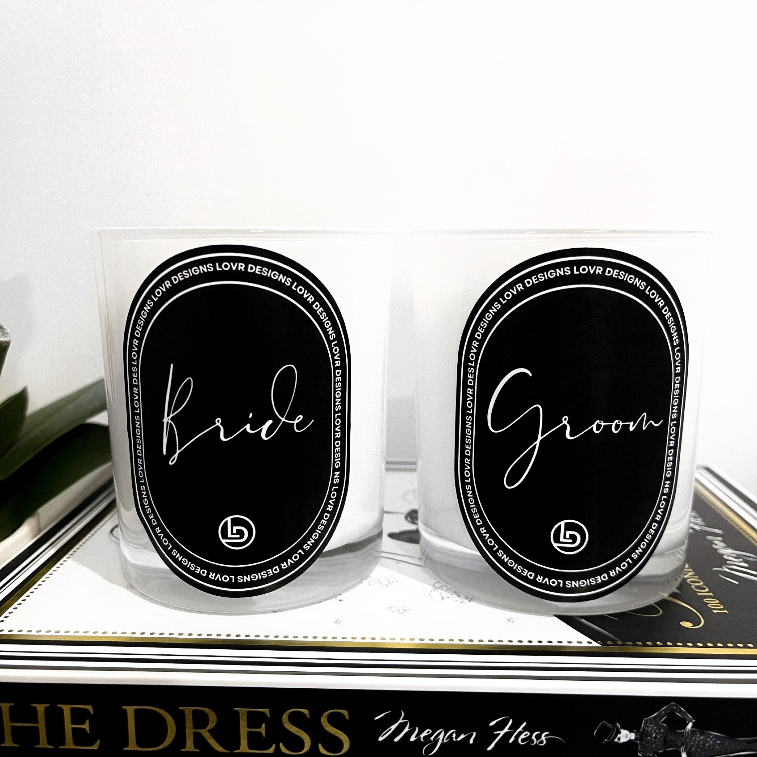 Bride & Groom Candles - Set Of 2