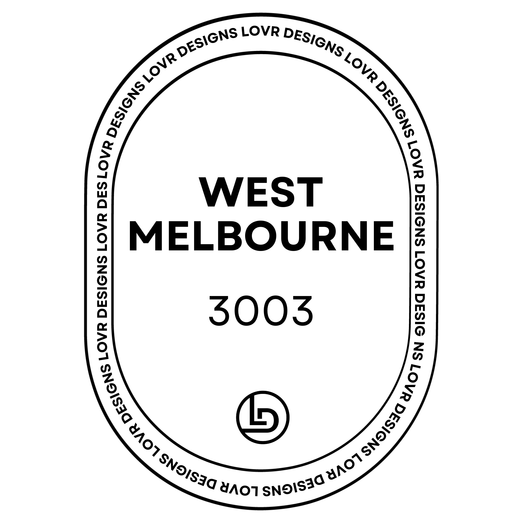 Personalised Postcode Candle Melbourne - West Melbourne 3003. Lovr Designs Candles Are Hand Made In Melbourne. Australian Made Candles.