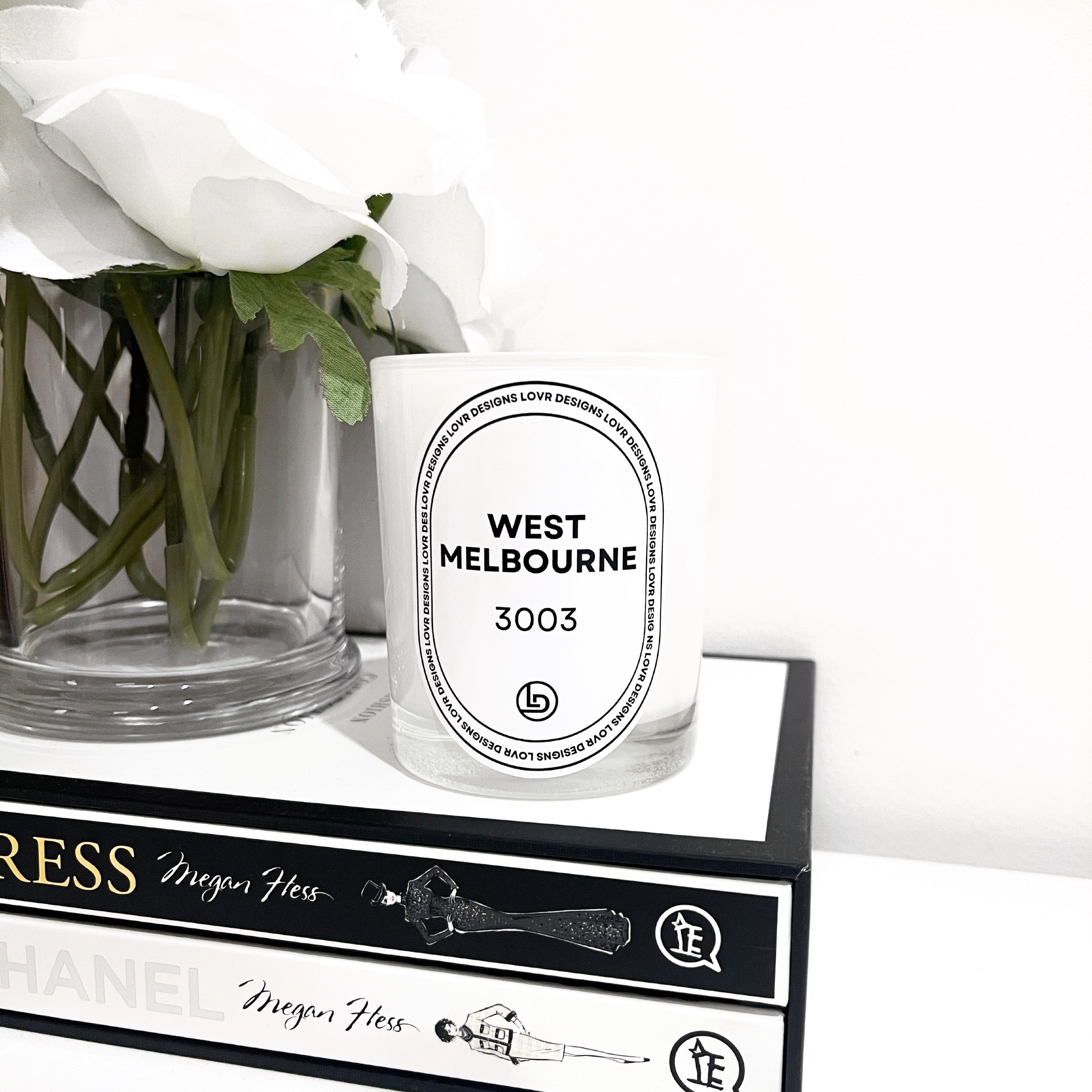 Personalised Postcode Candle Melbourne - West Melbourne 3003. Lovr Designs Candles Are Hand Made In Melbourne. Australian Made Candles. South Yarra Candles. Melbourne Candles. Toorak Candles.