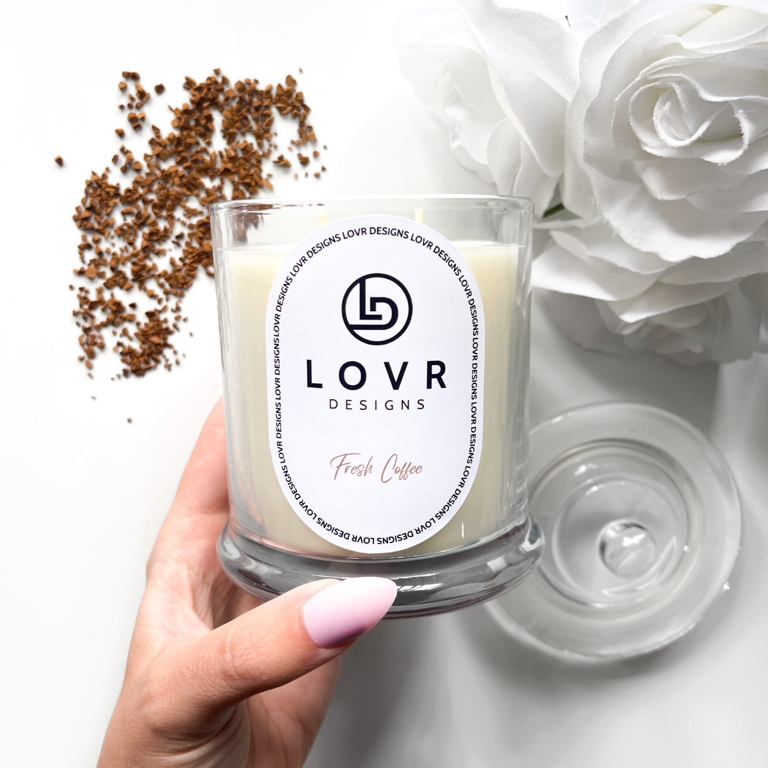 Fresh Coffee Scented Soy Wax Candle. Lovr Designs. Melbourne Candles. Hand Poured in Melbourne. A Fragrance Of Fresh Coffee Beans To Bring You Back To Your Favourite Melbourne Coffee Shop. Extra Large Candle. Huge Scented Candle. Coffee In Melbourne. Melbourne Cafe. Melbourne Coffee Beans.