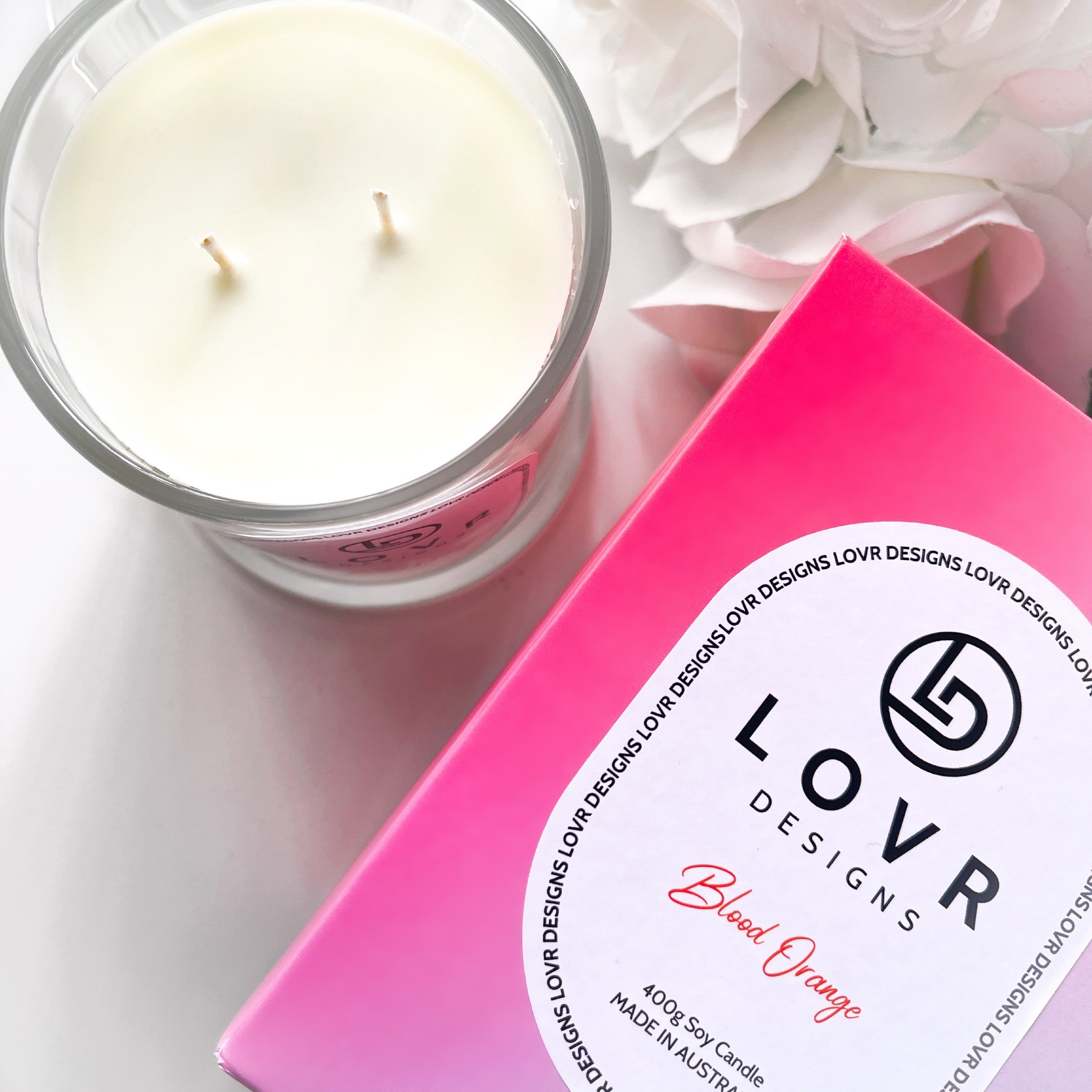 Blood Orange Scented Soy Wax Candle. Lovr Designs. Melbourne Candles. Hand Poured in Melbourne. A Citrus Blood Orange Fragrance Like No Other. Extra Large Candle. Huge Scented Candle.