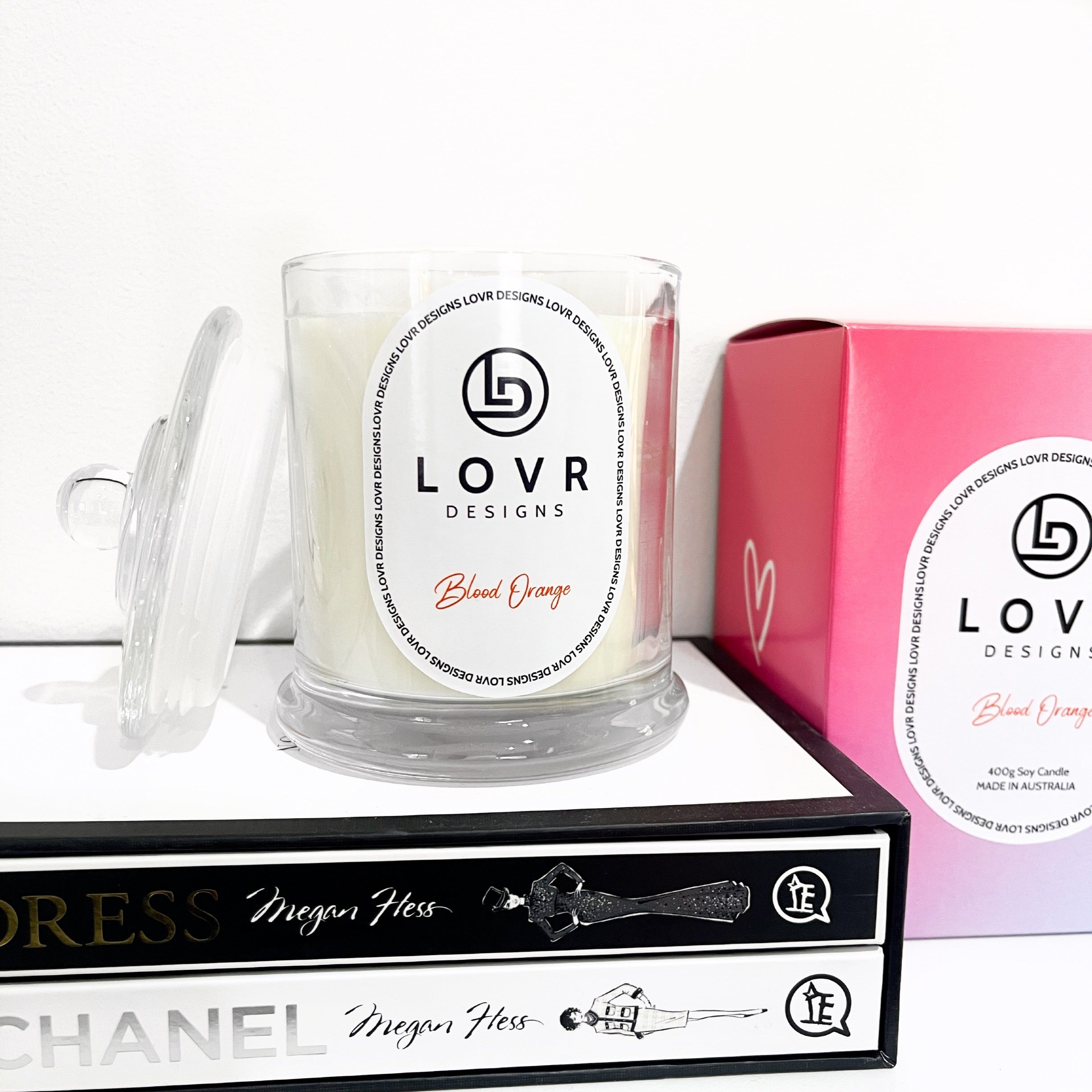 Blood Orange Scented Soy Wax Candle. Lovr Designs. Melbourne Candles. Hand Poured in Melbourne. A Citrus Blood Orange Fragrance Like No Other. Extra Large Candle. Huge Scented Candle.