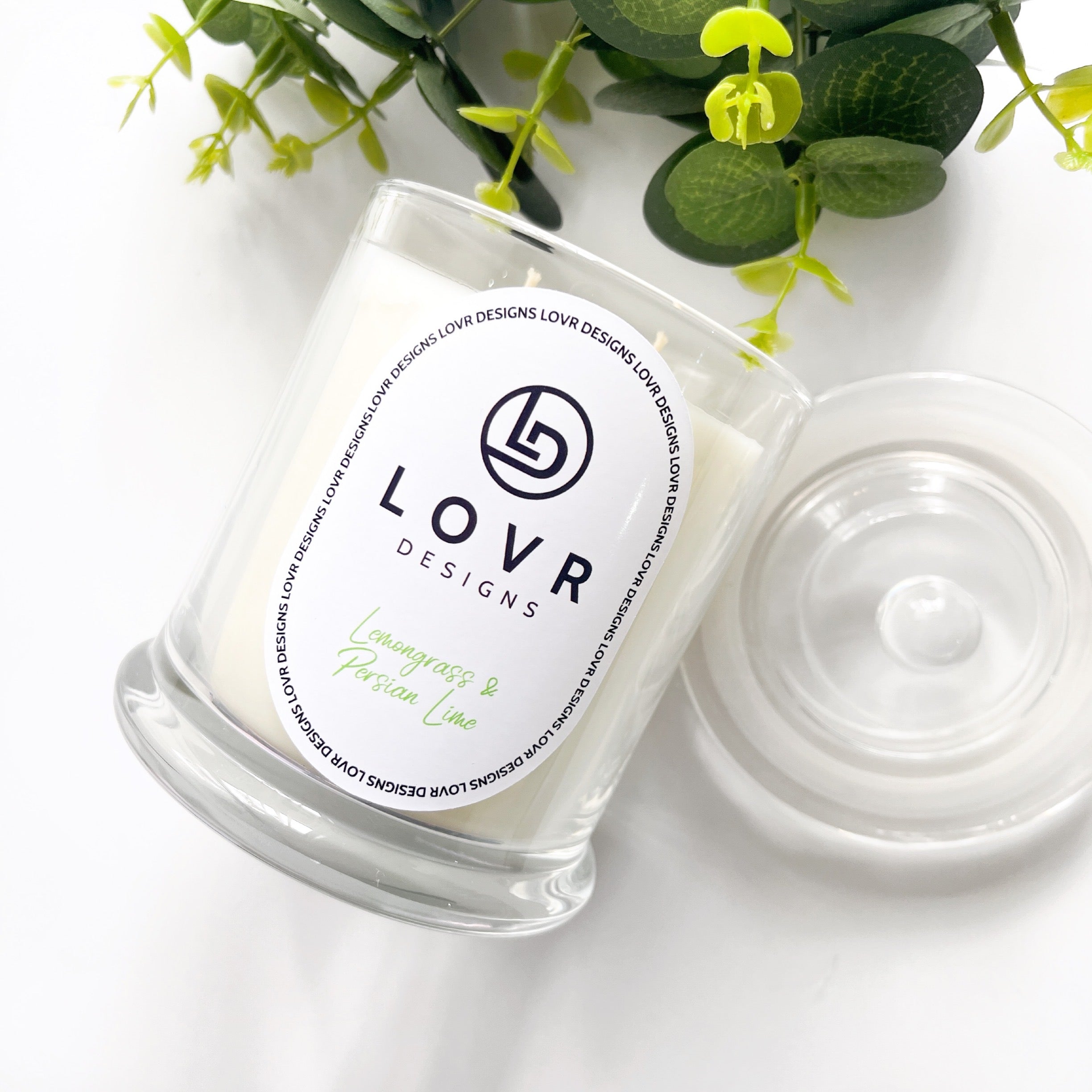 Lemongrass & Persian Lime Scented Soy Wax Candle. Lovr Designs. Melbourne Candles. Hand Poured in Melbourne. A Natural, Fresh Citrus Scent Of Lemongrass Is Combined With Zesty Lime, Lemon Peel And A Soft Floral Undertone. Extra Large Candle. Huge Scented Candle.