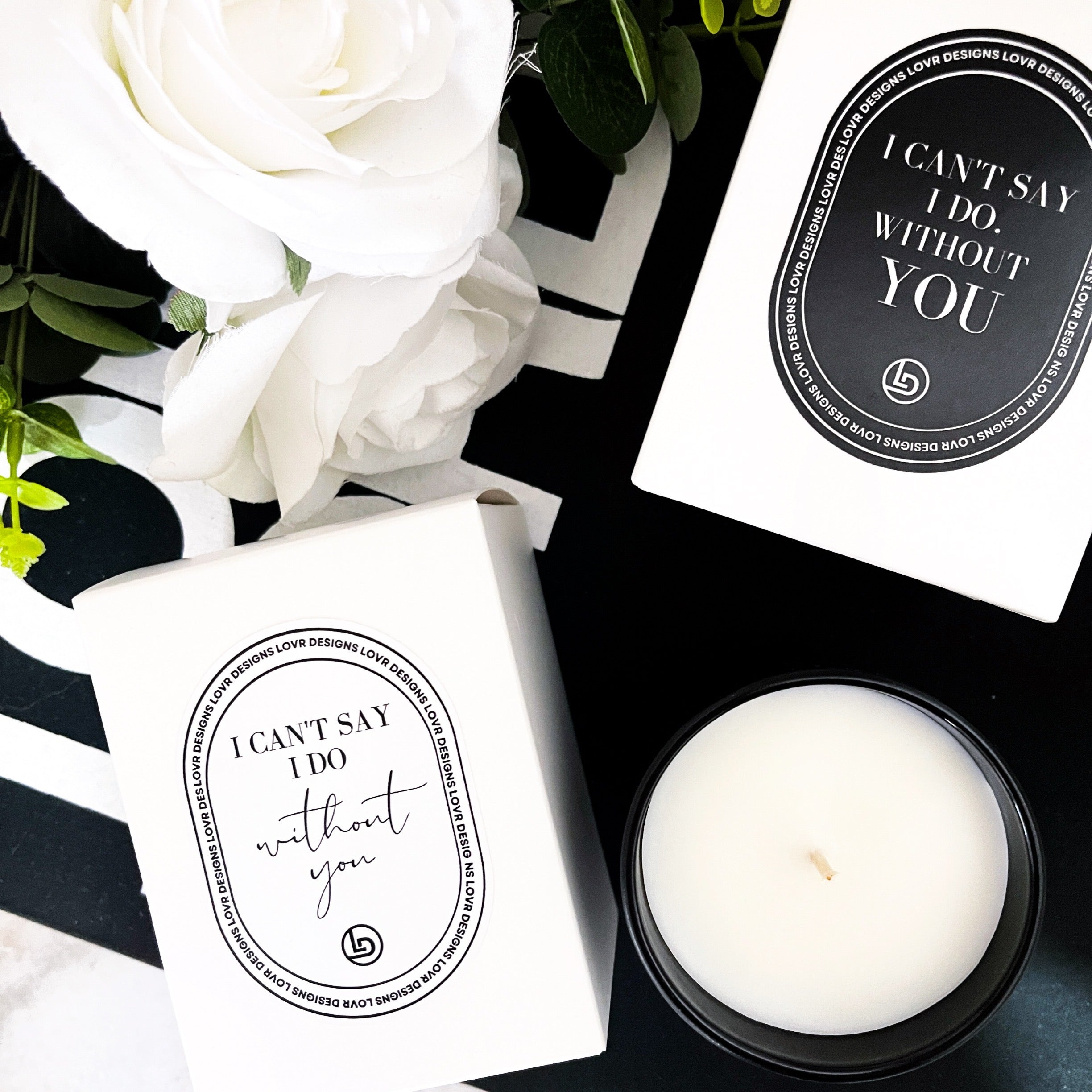 I Can't Say I Do Without You Candle. The Ultimate Bridal Proposal Candle Hand Made in Melbourne by Lovr Designs. I Can't Say I Do Without You Bridesmaid Groomsman Proposal Gift in Australia. Need You By My Side Wedding Gift.