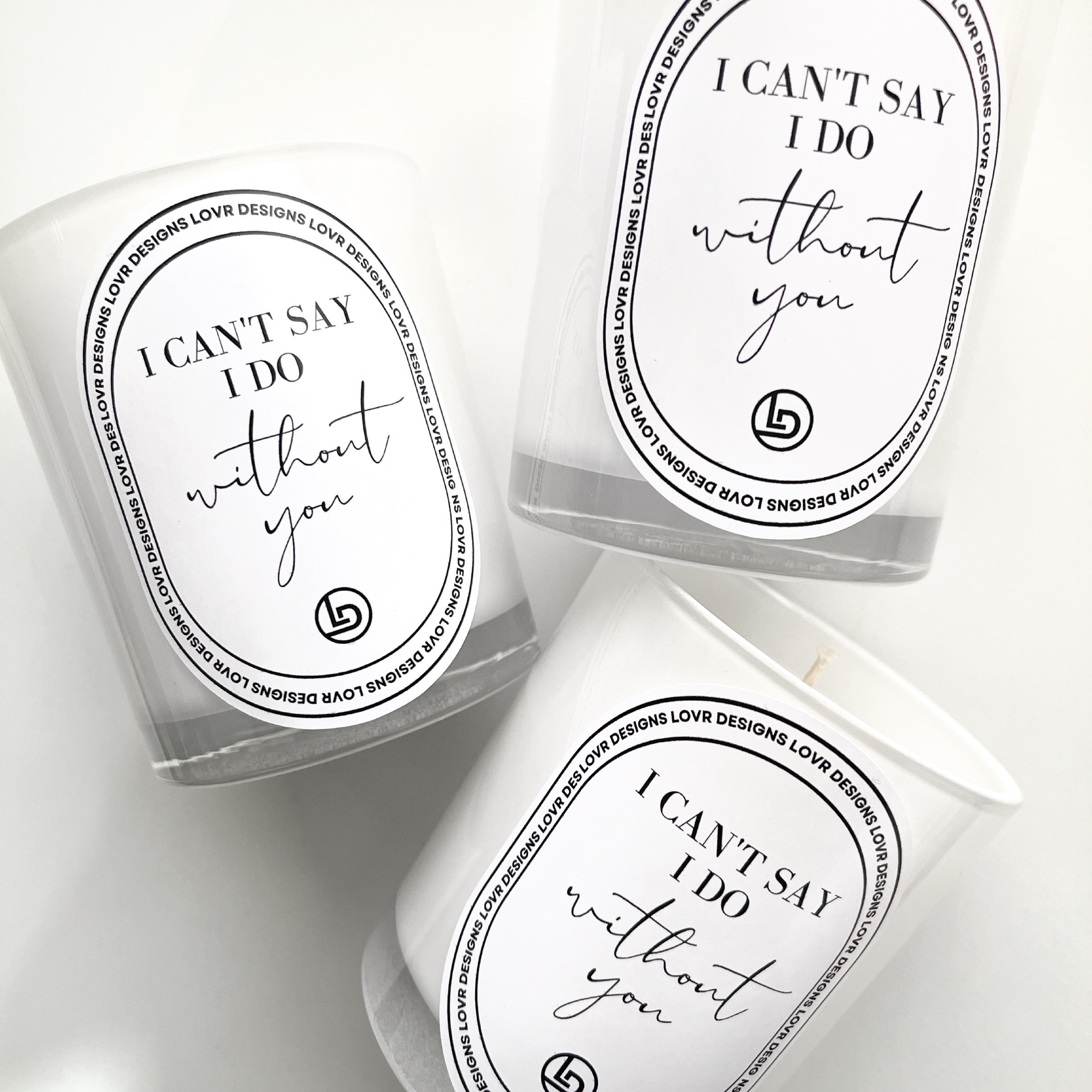 I Can't Say I Do Without You Candle. The Ultimate Bridal Proposal Candle Hand Made in Melbourne by Lovr Designs. I Can't Say I Do Without You Bridesmaid Groomsman Proposal Gift in Australia. Personalised Bridal Proposal Candle. Custom Bridesmaid Candles.