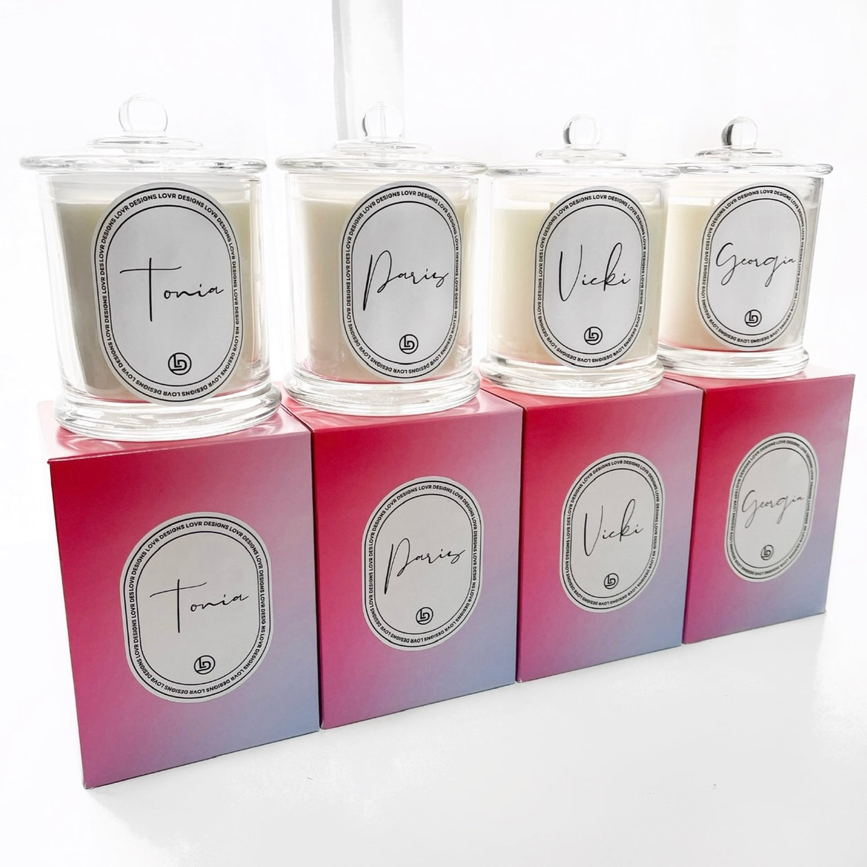 Personalised Candle with Name 400g Soy Wax  - Lovr Designs Melbourne Candles